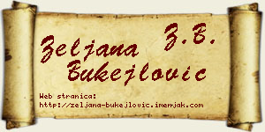 Željana Bukejlović vizit kartica